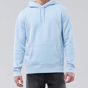Hollister Hoodie In Blue With Chest Script Logo